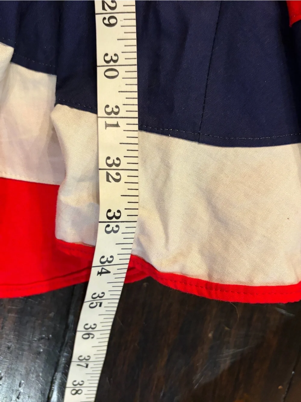 Girls' Red, White & Blue Flag-Inspired Dress USA size 12